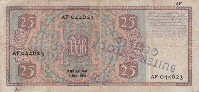 25 Gulden p50 6 6 1931 F